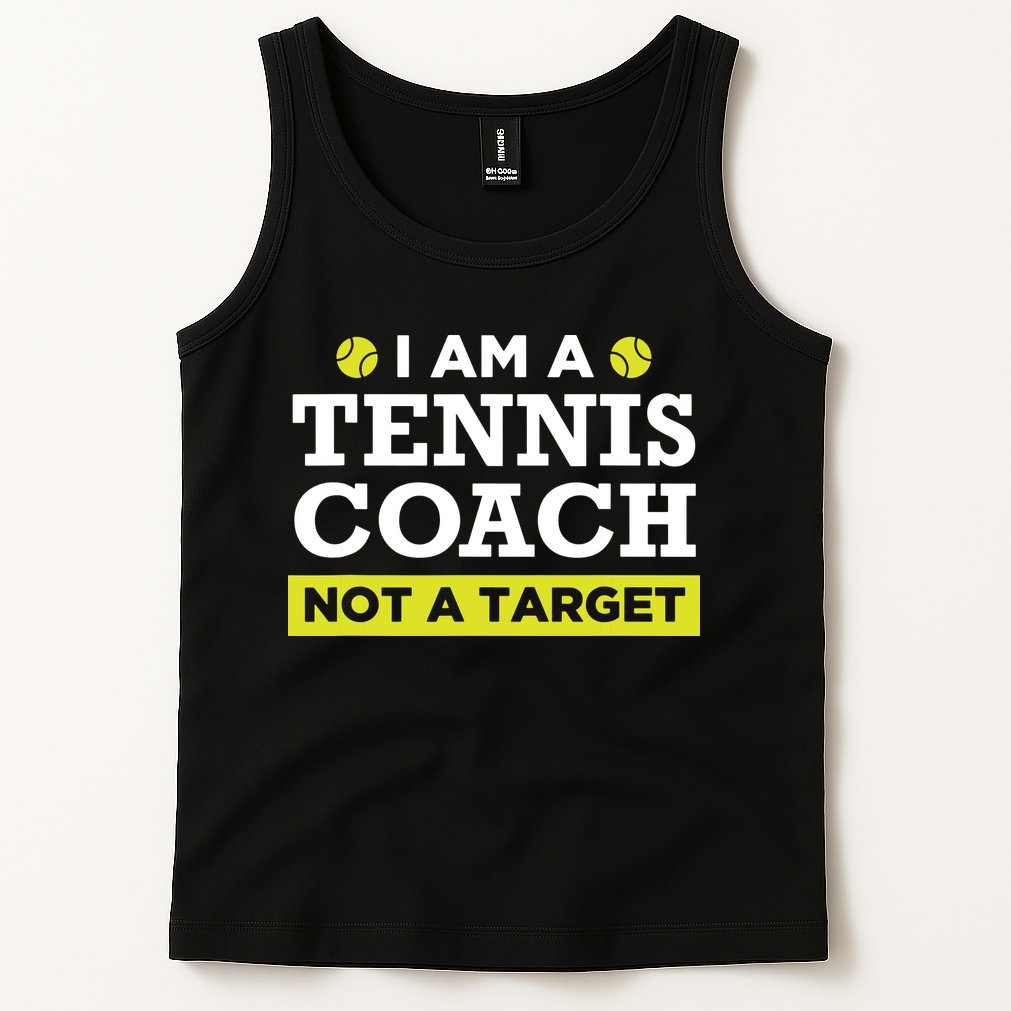 Funny Tennis Coach Gift Not A Target Tank Top