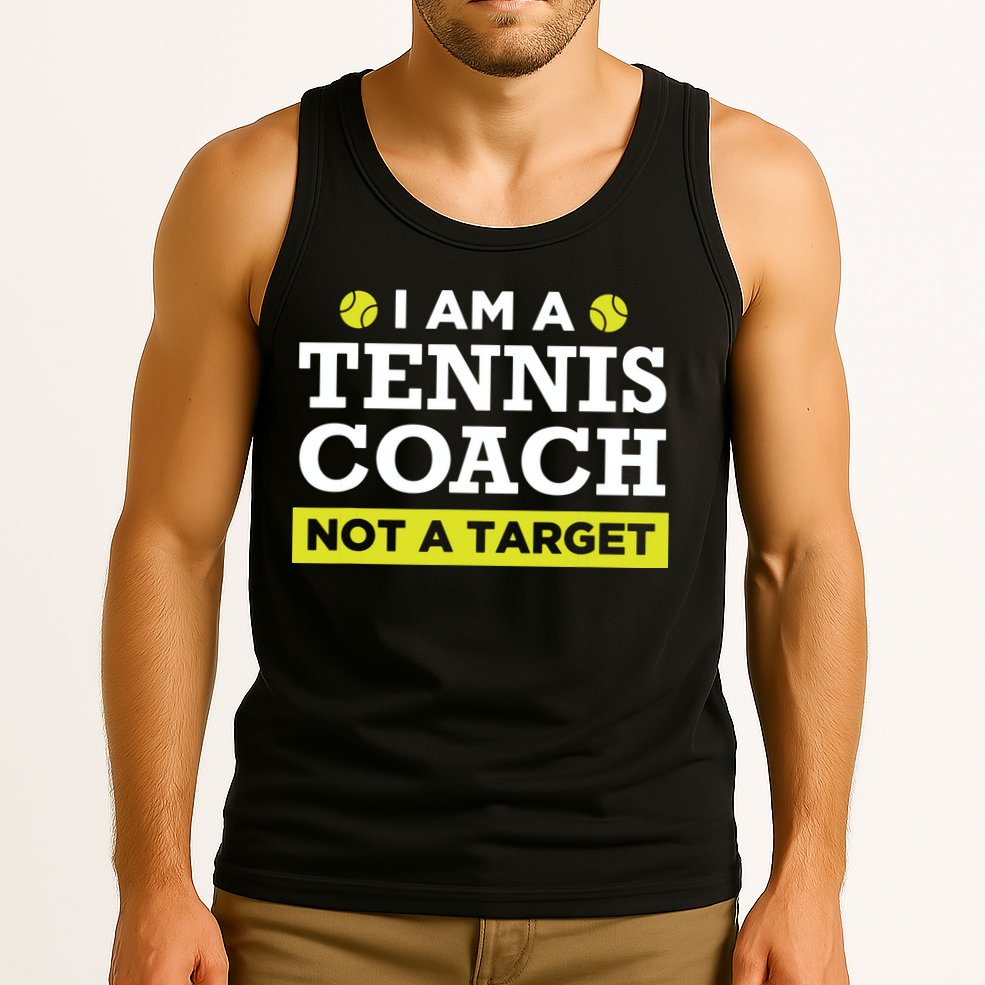 Funny Tennis Coach Gift Not A Target Tank Top