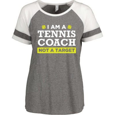 Funny Tennis Coach Gift Not A Target Enza Ladies Jersey Colorblock Tee