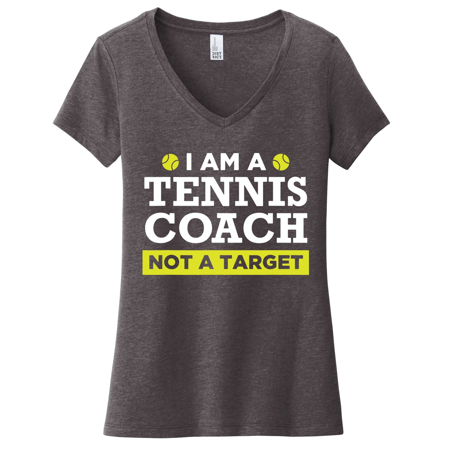 Funny Tennis Coach Gift Not A Target Women's V-Neck T-Shirt