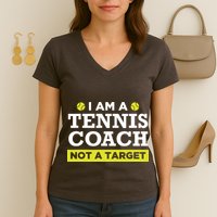 Funny Tennis Coach Gift Not A Target Women's V-Neck T-Shirt