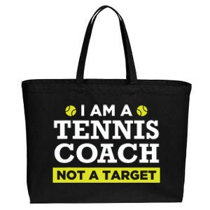 Funny Tennis Coach Gift Not A Target Cotton Canvas Jumbo Tote