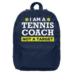 Funny Tennis Coach Gift Not A Target 16 in Basic Backpack