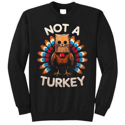 Funny Thanksgiving  Cat Not A Turkey  Sweatshirt