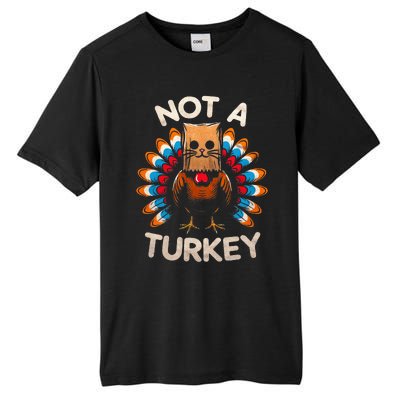 Funny Thanksgiving  Cat Not A Turkey  Tall Fusion ChromaSoft Performance T-Shirt