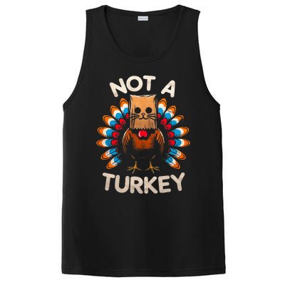 Funny Thanksgiving  Cat Not A Turkey  PosiCharge Competitor Tank