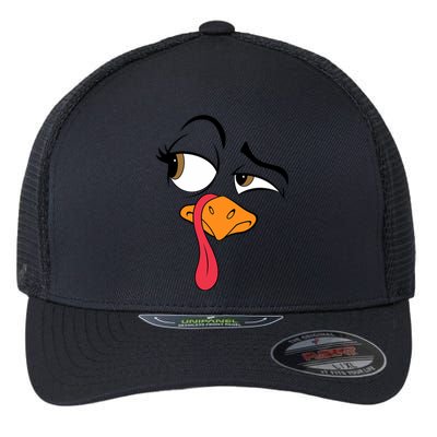 Funny Turkey Cool Turkey Thanksgiving Costume Flexfit Unipanel Trucker Cap