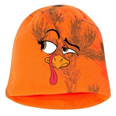 Funny Turkey Cool Turkey Thanksgiving Costume Kati - Camo Knit Beanie