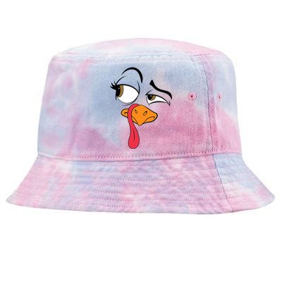 Funny Turkey Cool Turkey Thanksgiving Costume Tie-Dyed Bucket Hat