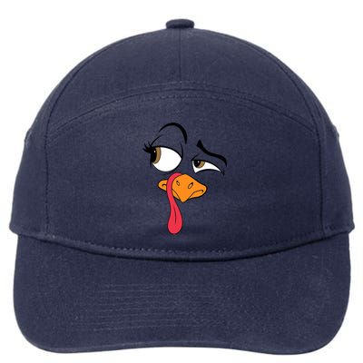 Funny Turkey Cool Turkey Thanksgiving Costume 7-Panel Snapback Hat