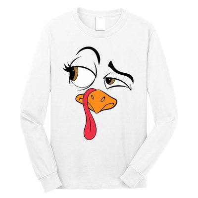 Funny Turkey Cool Turkey Thanksgiving Costume Long Sleeve Shirt