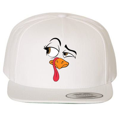 Funny Turkey Cool Turkey Thanksgiving Costume Wool Snapback Cap