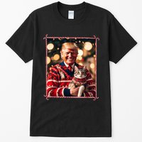 Funny Trump Christmas Sweater For Cat Lovers Tall T-Shirt