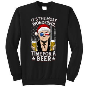 Funny Trump Christmas Wonderful Time Drinking Beer Sweatshirt