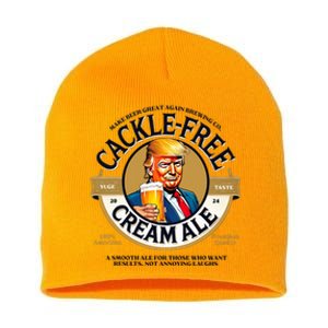 Funny Trump Cackle Free Cream Ale Beer Pun Short Acrylic Beanie