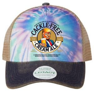 Funny Trump Cackle Free Cream Ale Beer Pun Legacy Tie Dye Trucker Hat