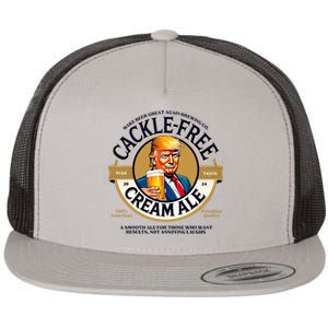 Funny Trump Cackle Free Cream Ale Beer Pun Flat Bill Trucker Hat