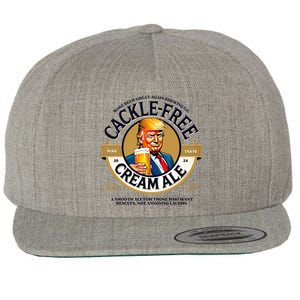 Funny Trump Cackle Free Cream Ale Beer Pun Wool Snapback Cap