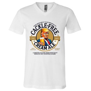 Funny Trump Cackle Free Cream Ale Beer Pun V-Neck T-Shirt