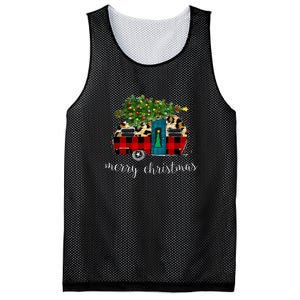 Funny Truck Camping Camper Christmas Buffalo Plaid Leopard Gift Mesh Reversible Basketball Jersey Tank