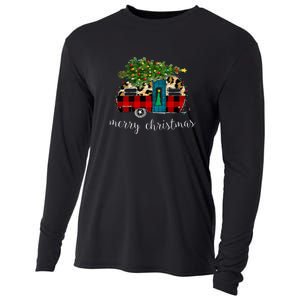 Funny Truck Camping Camper Christmas Buffalo Plaid Leopard Gift Cooling Performance Long Sleeve Crew