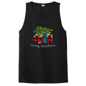 Funny Truck Camping Camper Christmas Buffalo Plaid Leopard Gift PosiCharge Competitor Tank