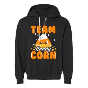 Funny Team Candy Corn Halloween Costume Garment-Dyed Fleece Hoodie