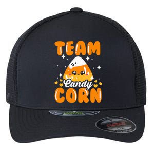 Funny Team Candy Corn Halloween Costume Flexfit Unipanel Trucker Cap