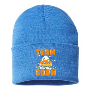 Funny Team Candy Corn Halloween Costume Sustainable Knit Beanie