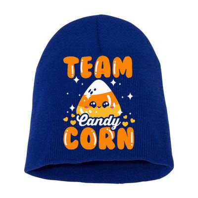 Funny Team Candy Corn Halloween Costume Short Acrylic Beanie