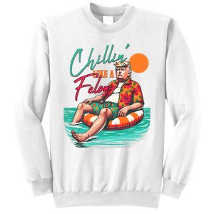 Funny Trump Chilling Like A Felon Summer 2024 Sweatshirt