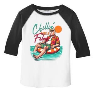 Funny Trump Chilling Like A Felon Summer 2024 Toddler Fine Jersey T-Shirt