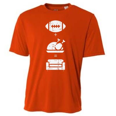 Football Turkey Couch Thanksgiving Sports Cooling Performance Crew T-Shirt