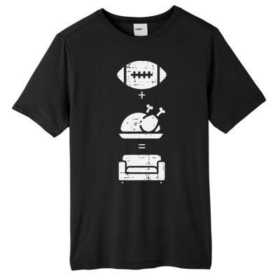 Football Turkey Couch Thanksgiving Sports Tall Fusion ChromaSoft Performance T-Shirt