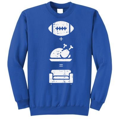 Football Turkey Couch Thanksgiving Sports Tall Sweatshirt