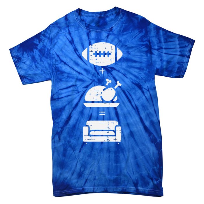 Football Turkey Couch Thanksgiving Sports Tie-Dye T-Shirt