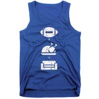 Football Turkey Couch Thanksgiving Sports Tank Top