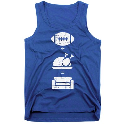 Football Turkey Couch Thanksgiving Sports Tank Top