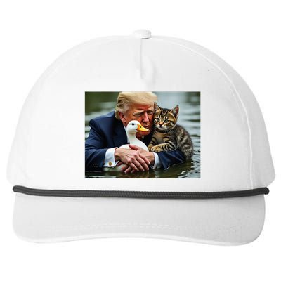 Funny Trump Cat And Duck Memes Christmas Halloween Vote Sign Snapback Five-Panel Rope Hat