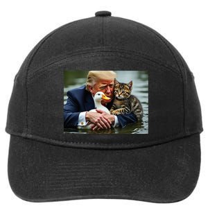 Funny Trump Cat And Duck Memes Christmas Halloween Vote Sign 7-Panel Snapback Hat