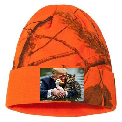 Funny Trump Cat And Duck Memes Christmas Halloween Vote Sign Kati Licensed 12" Camo Beanie