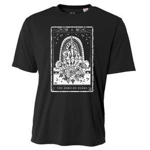 Funny Tarot Card Zero Of Fucks Occult Tarot Reader Reading Cooling Performance Crew T-Shirt