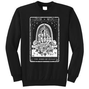 Funny Tarot Card Zero Of Fucks Occult Tarot Reader Reading Sweatshirt