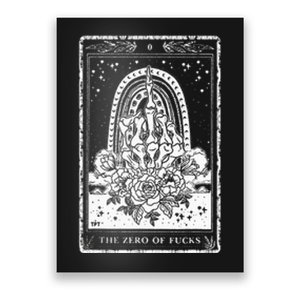 Funny Tarot Card Zero Of Fucks Occult Tarot Reader Reading Poster