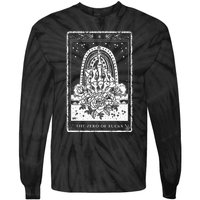 Funny Tarot Card Zero Of Fucks Occult Tarot Reader Reading Tie-Dye Long Sleeve Shirt