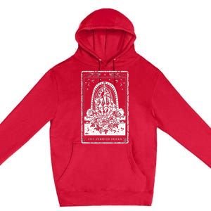 Funny Tarot Card Zero Of Fucks Occult Tarot Reader Reading Premium Pullover Hoodie