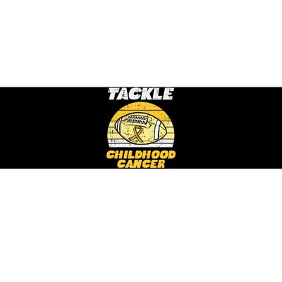 Football Tackle Childhood Cancer Retro Awareness Ribbon Bumper Sticker