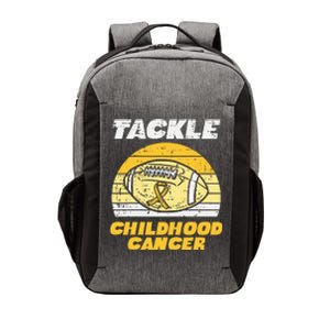 Football Tackle Childhood Cancer Retro Awareness Ribbon Vector Backpack