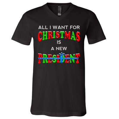 Funny Trump Christmas Anti Biden 2020 Voter V-Neck T-Shirt