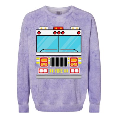 Fire Truck Costume Simple Easy Halloween Group Costume Colorblast Crewneck Sweatshirt